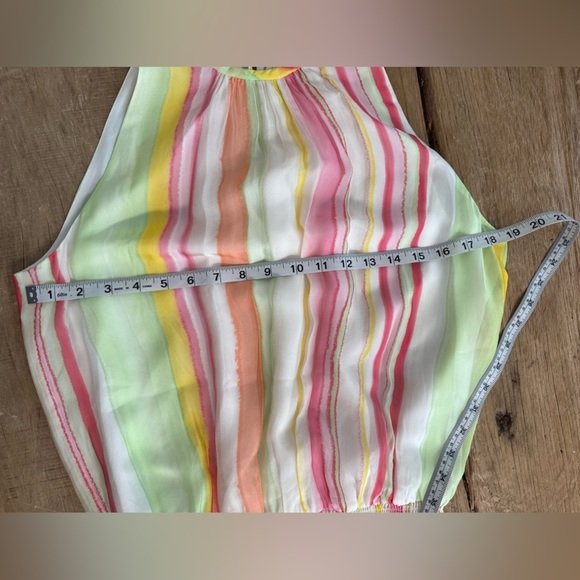 NEW WITH TAGS Ramy Brook Striped Paris Silk Chiffon Sleeveless Minidress~ Med - Picture 9 of 13